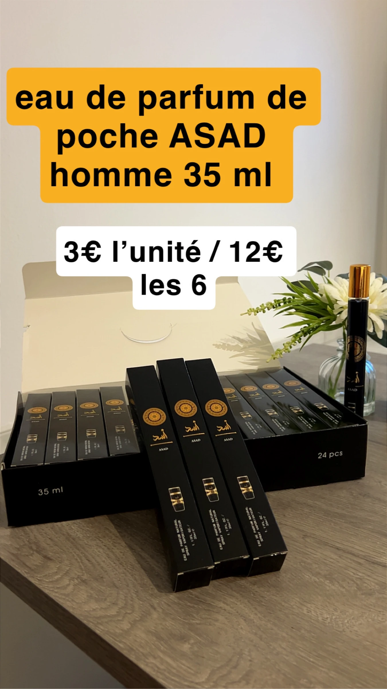 Eau de parfum de poche ASAD lattafa 35 ml 